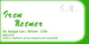 iren metner business card